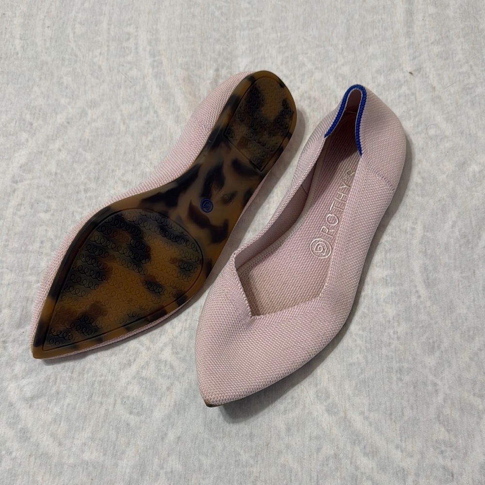 Rothy's Pink Pointed Flats